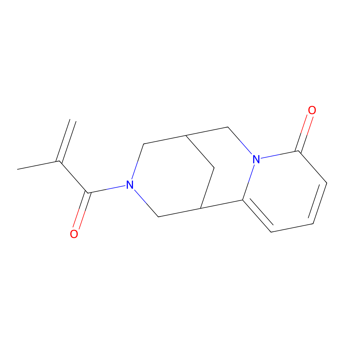 Cytisine, 12-methacryloyl- molecular structure, CAS 32790-25-3