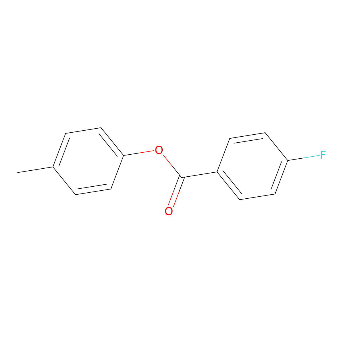 (4-Methylphenyl) 4-fluorobenzoate molecular structure, CAS 32792-48-6