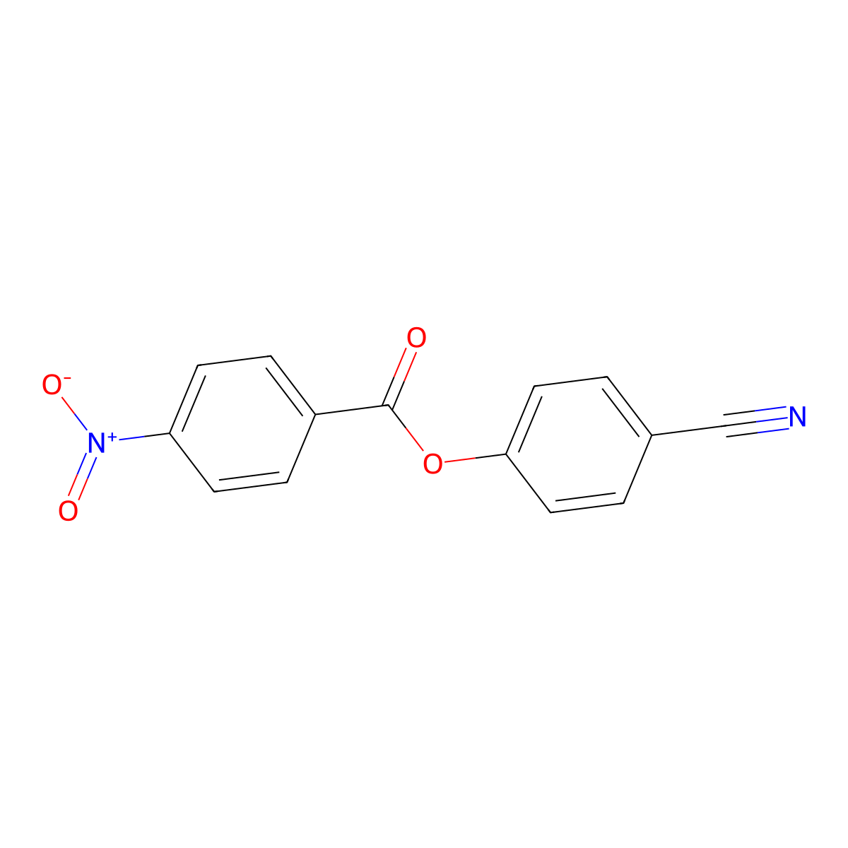 (4-Cyanophenyl) 4-nitrobenzoate molecular structure, CAS 32792-81-7