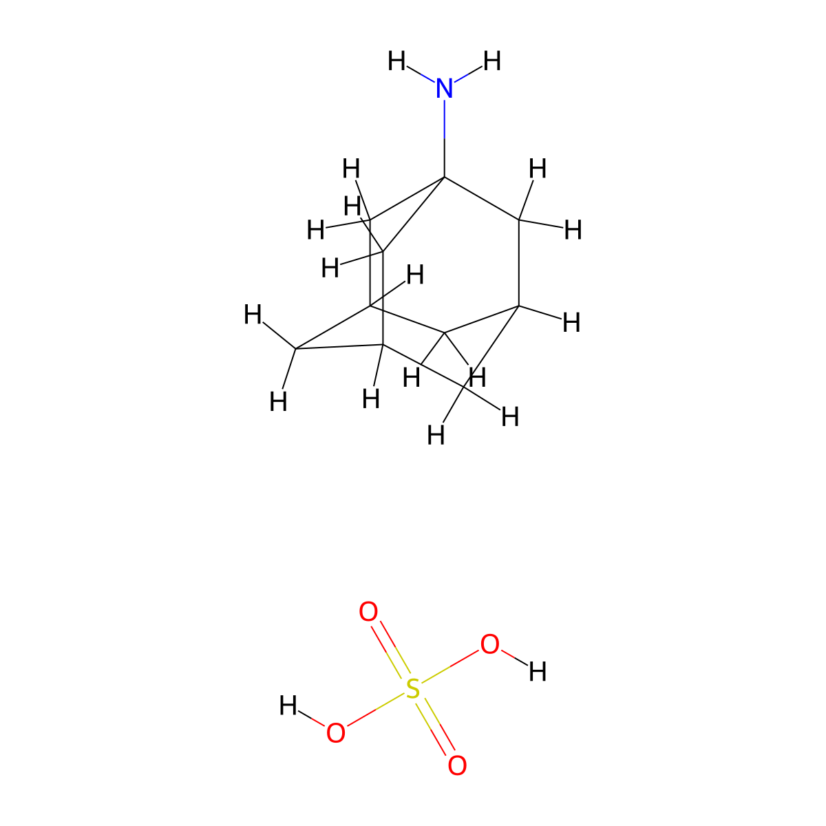 Adamantan-1-amine sulfate molecular structure, CAS 32793-63-8