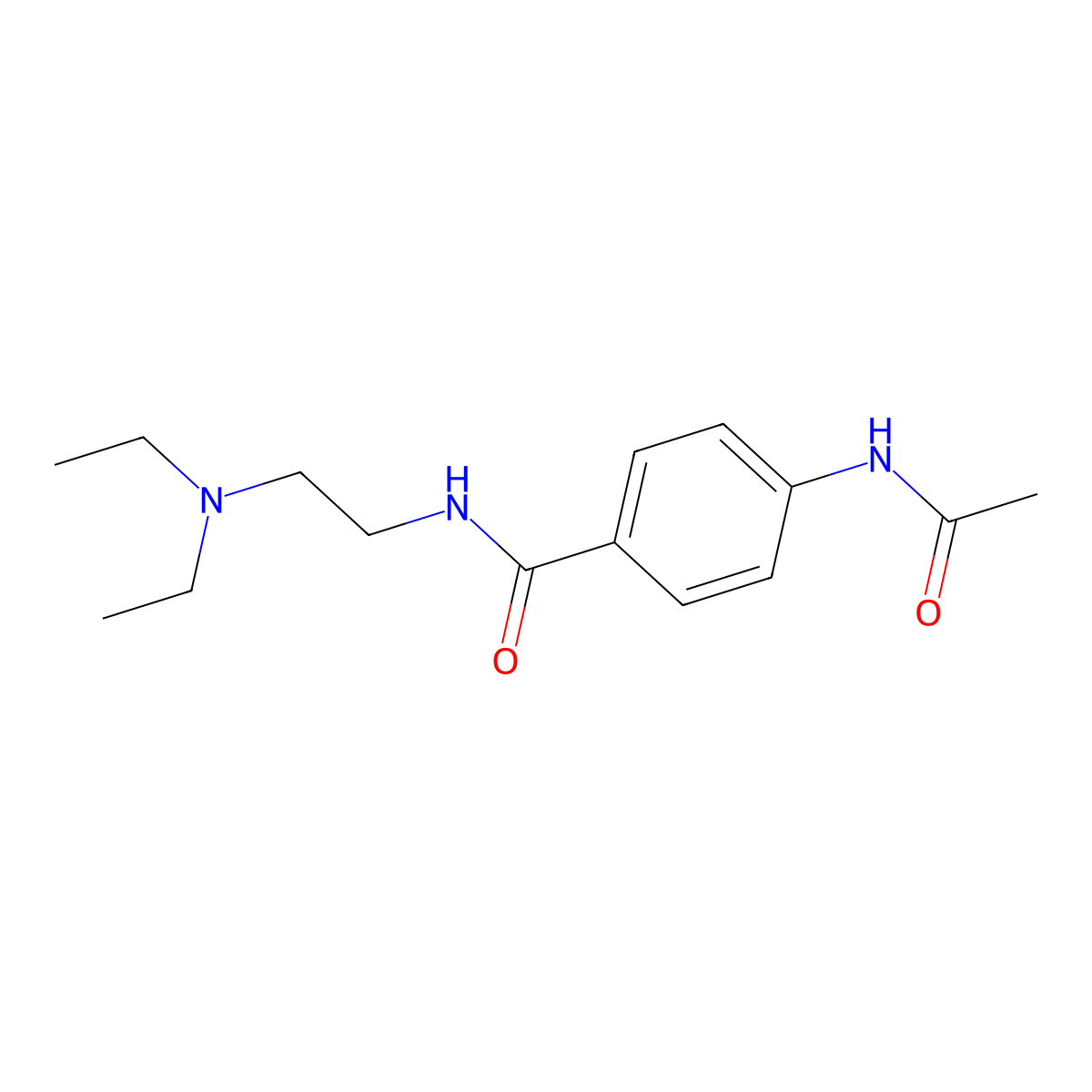 N-Acetylprocainamide molecular structure, CAS 32795-44-1