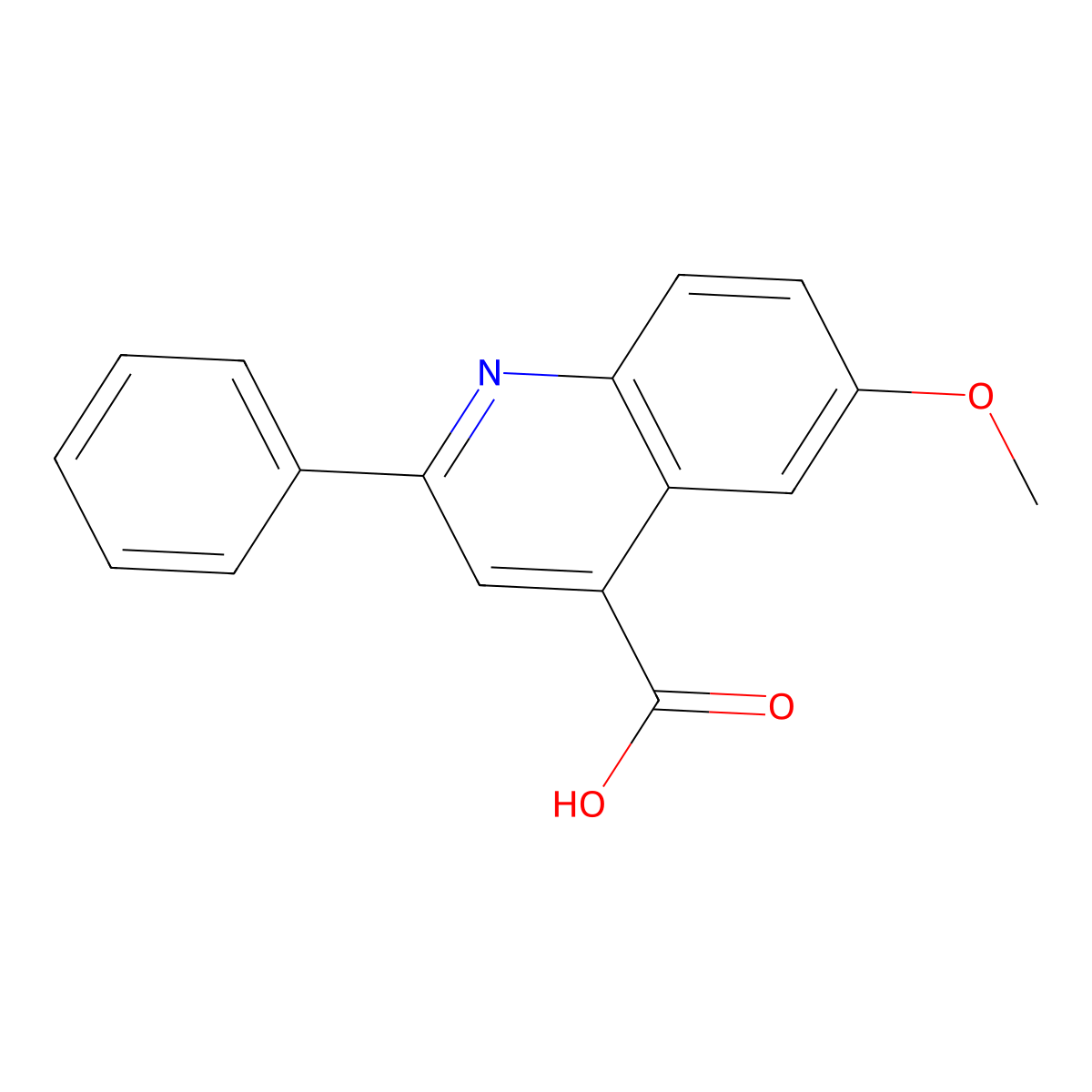 6-Methoxy-2-phenyl-4-quinolinecarboxylic acid molecular structure, CAS 32795-58-7
