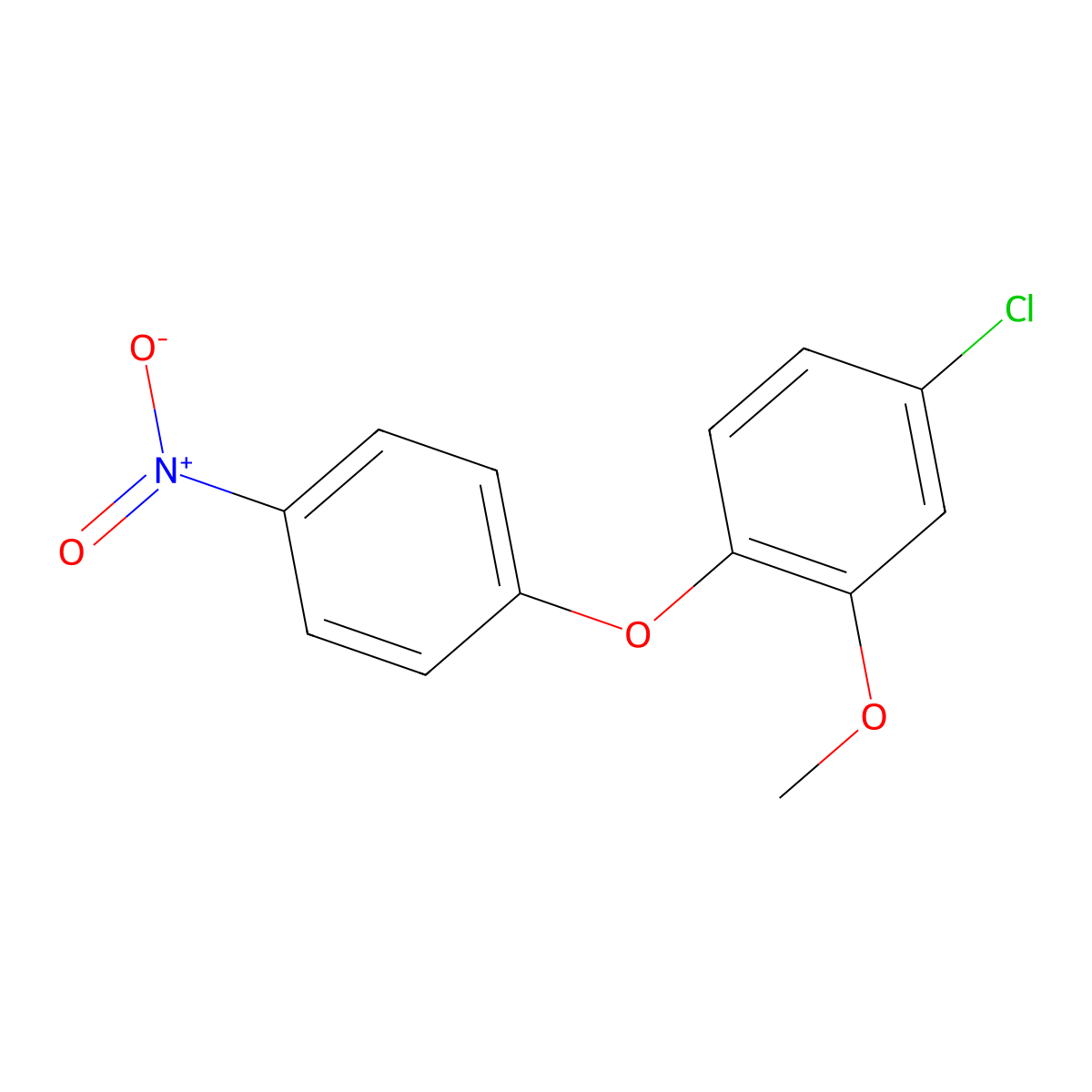 4-Chloro-2-methoxy-1-(4-nitrophenoxy)benzene molecular structure, CAS 32795-86-1