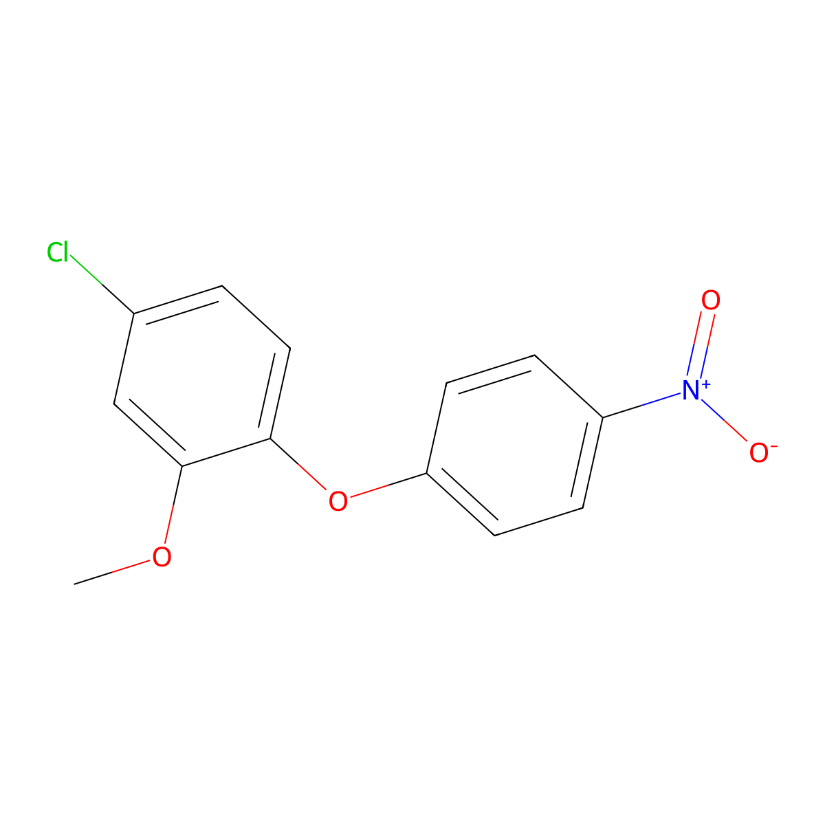 4-Chloro-2-methoxy-1-(4-nitrophenoxy)benzene molecular structure, CAS 32795-86-1