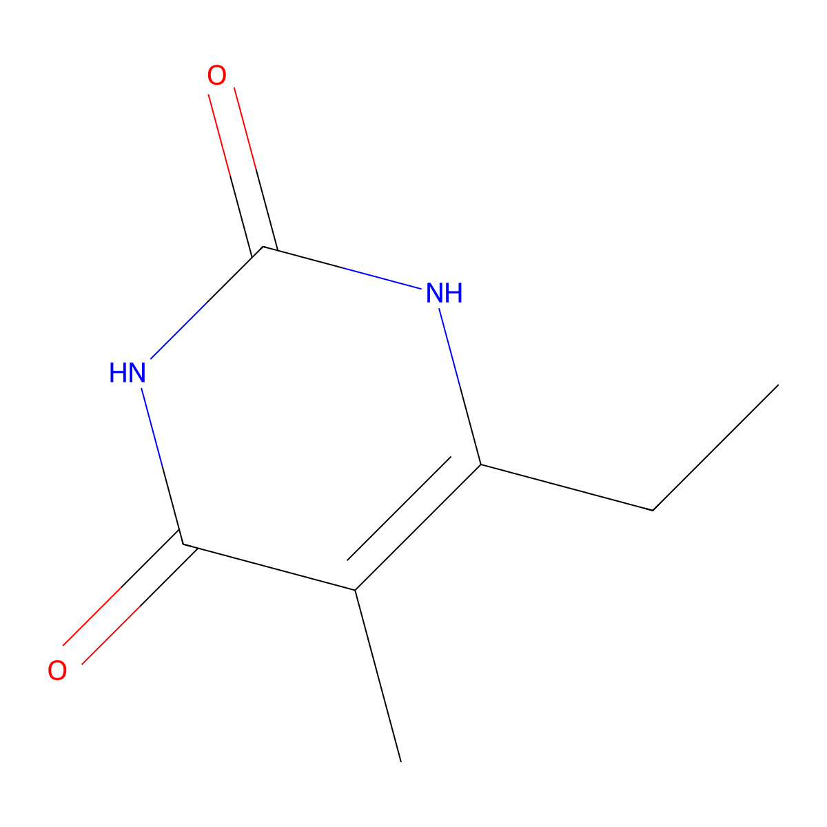 6-Ethyl-5-methyl-2,4(1H,3H)-pyrimidinedione molecular structure, CAS 32796-82-0