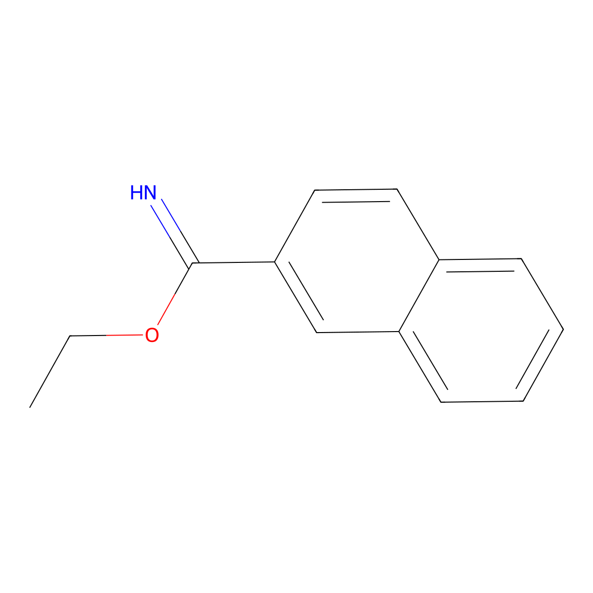 Ethyl naphthalene-2-carboximidate molecular structure, CAS 32796-88-6