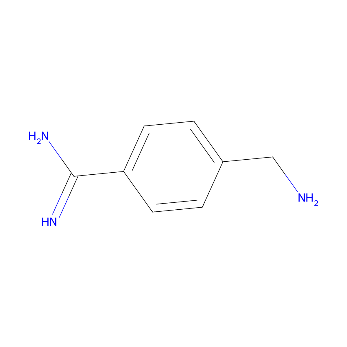 4-(Aminomethyl)benzenecarboximidamide molecular structure, CAS 32797-61-8