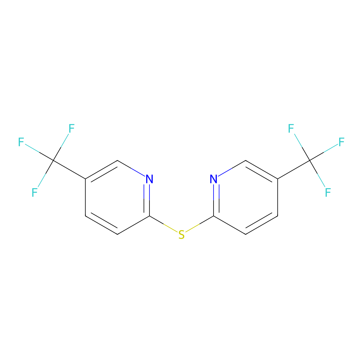 Bis(5-(trifluoromethyl)pyridin-2-yl)sulfane molecular structure, CAS 327971-53-9