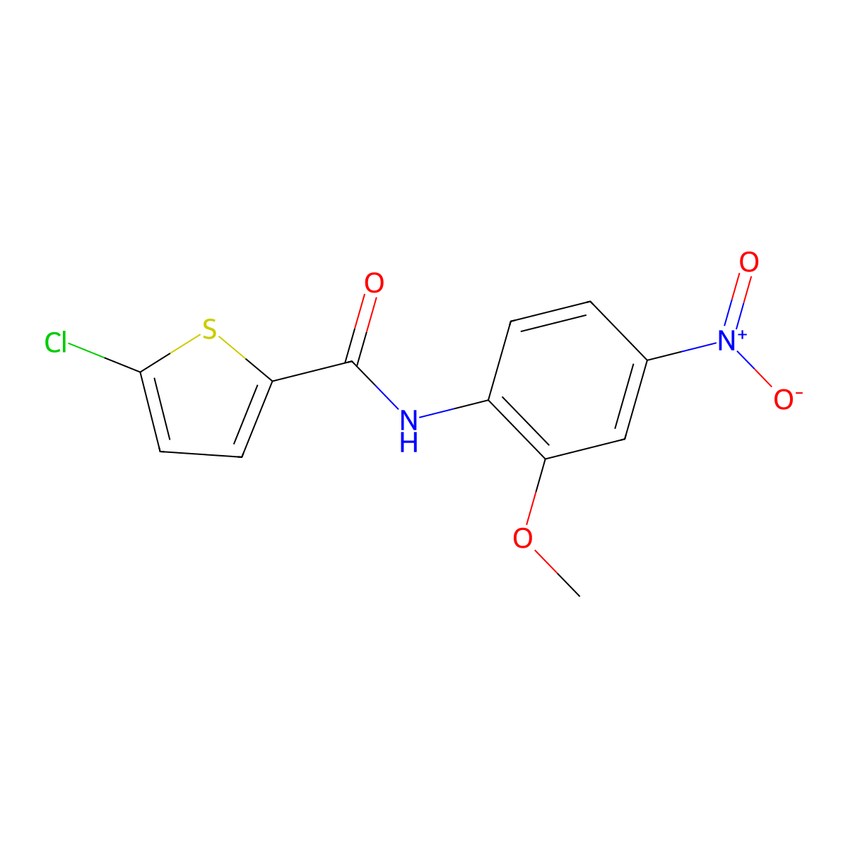 5-chloro-N-(2-methoxy-4-nitrophenyl)thiophene-2-carboxamide molecular structure, CAS 327971-54-0