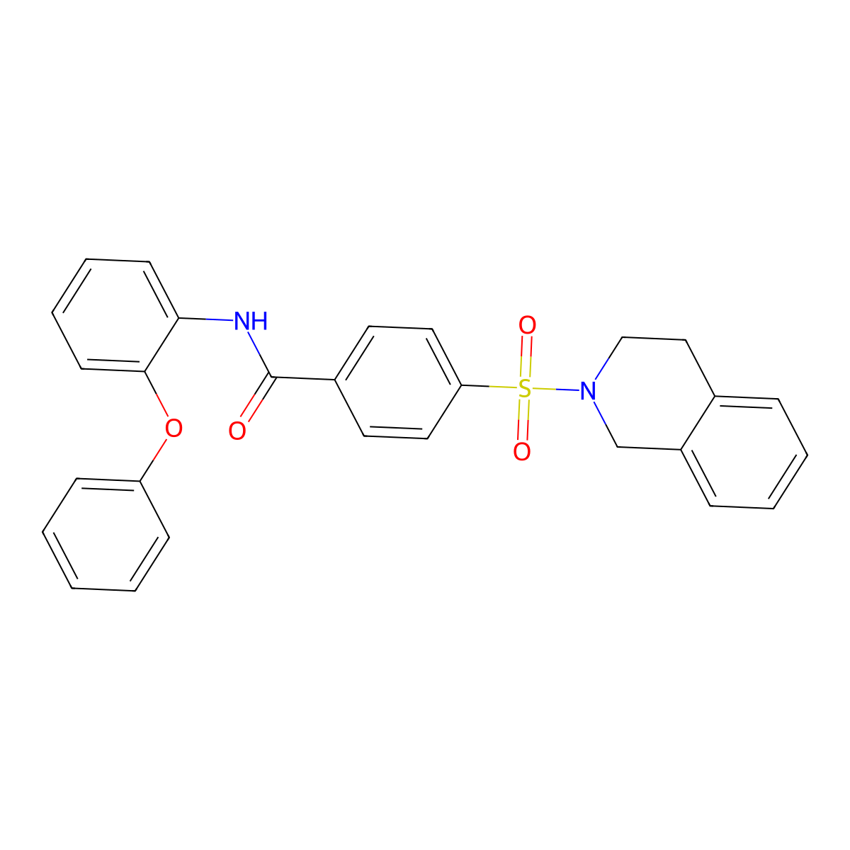 4-((3,4-dihydroisoquinolin-2(1H)-yl)sulfonyl)-N-(2-phenoxyphenyl)benzamide molecular structure, CAS 327971-78-8
