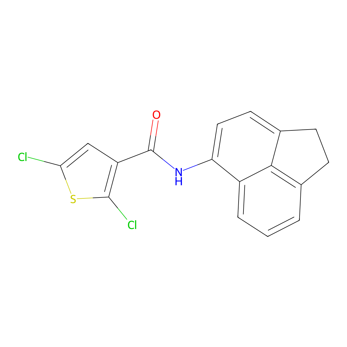 2,5-dichloro-N-(1,2-dihydroacenaphthylen-5-yl)thiophene-3-carboxamide molecular structure, CAS 327971-93-7