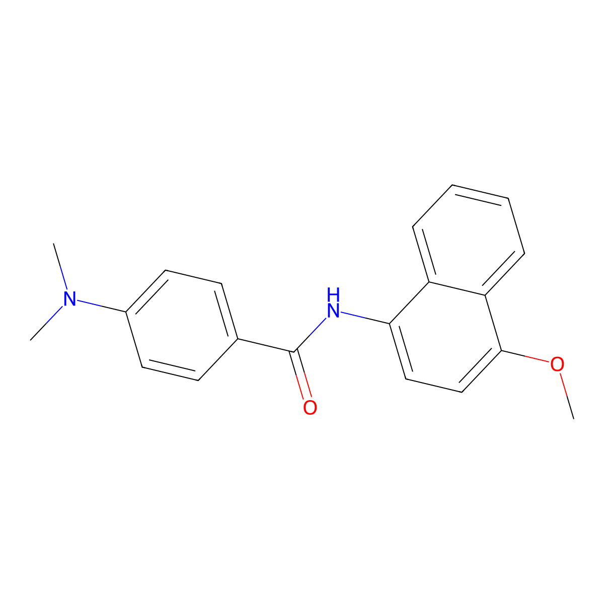 4-(dimethylamino)-N-(4-methoxynaphthalen-1-yl)benzamide molecular structure, CAS 327971-95-9