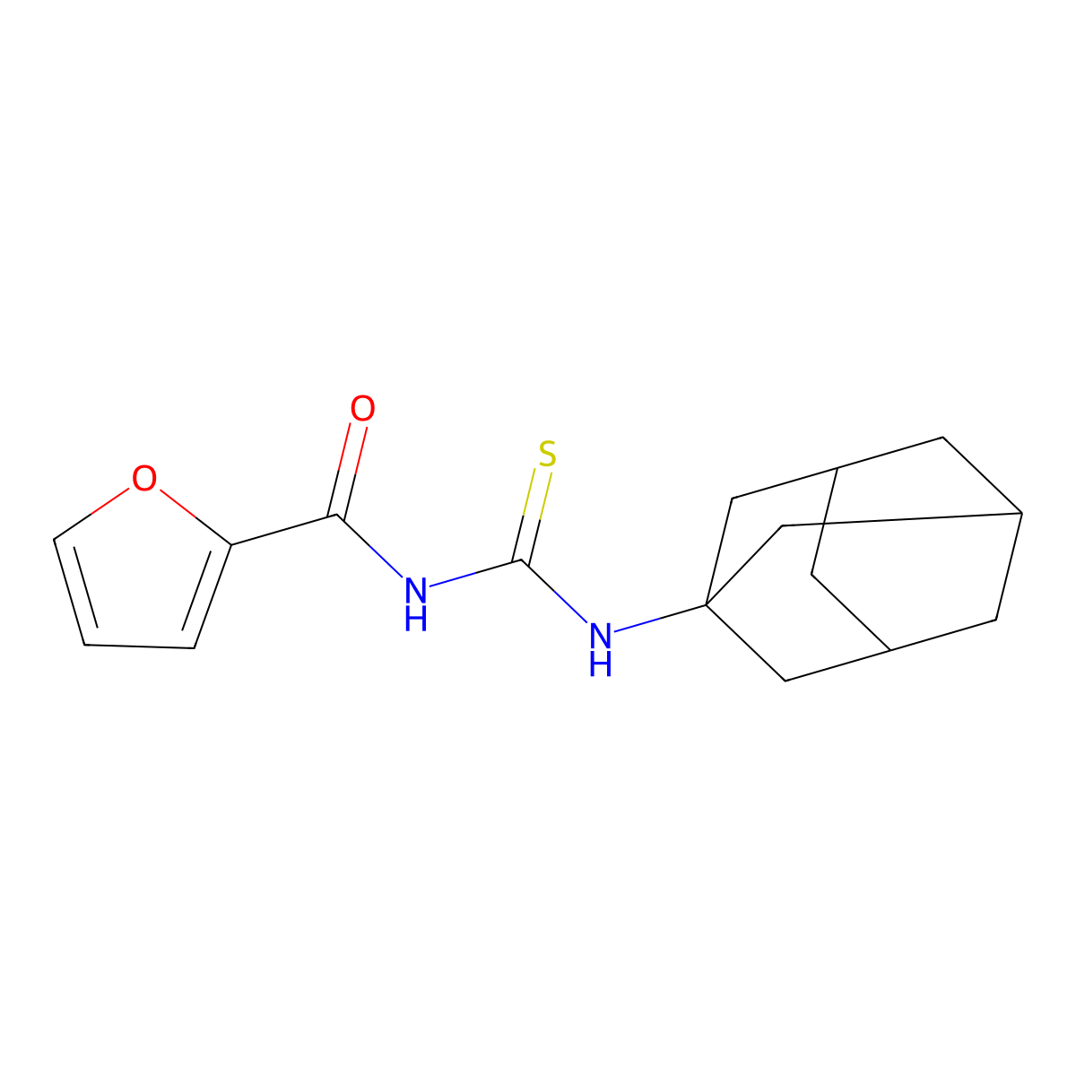 N-(1-adamantylcarbamothioyl)furan-2-carboxamide molecular structure, CAS 327972-54-3