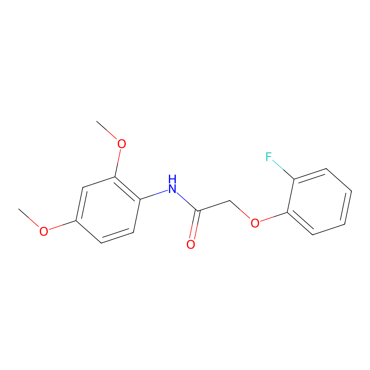 N-(2,4-dimethoxyphenyl)-2-(2-fluorophenoxy)acetamide molecular structure, CAS 327973-32-0