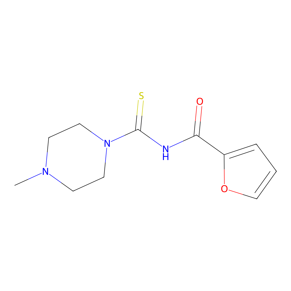 N-(4-methylpiperazine-1-carbothioyl)furan-2-carboxamide molecular structure, CAS 327975-15-5