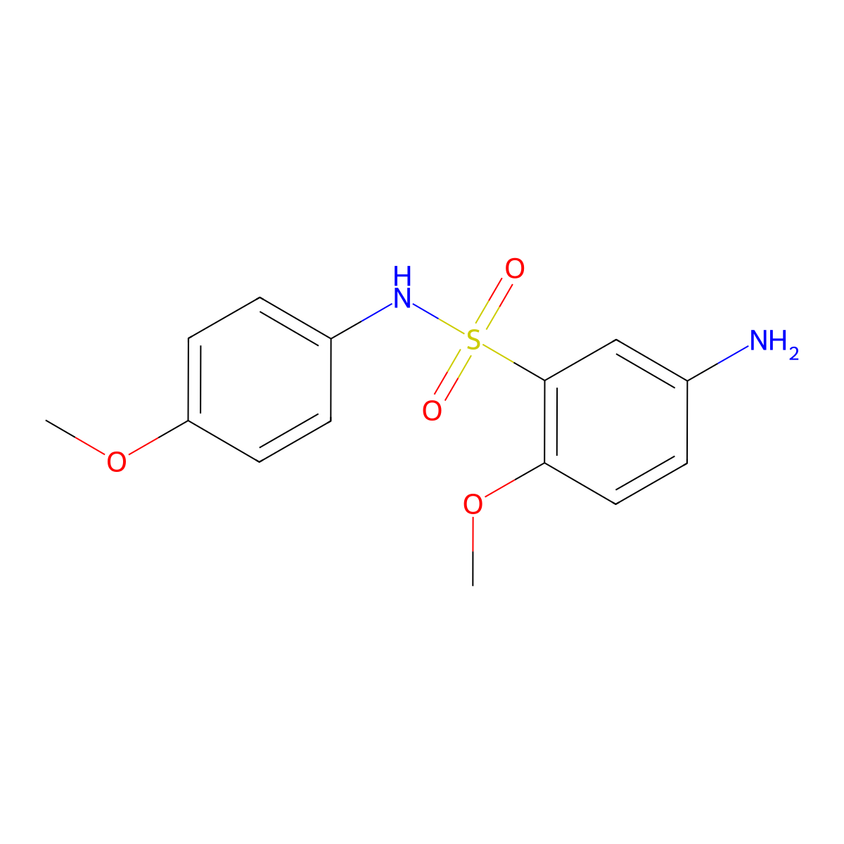 5-amino-2-methoxy-N-(4-methoxyphenyl)benzene-1-sulfonamide molecular structure, CAS 327975-71-3