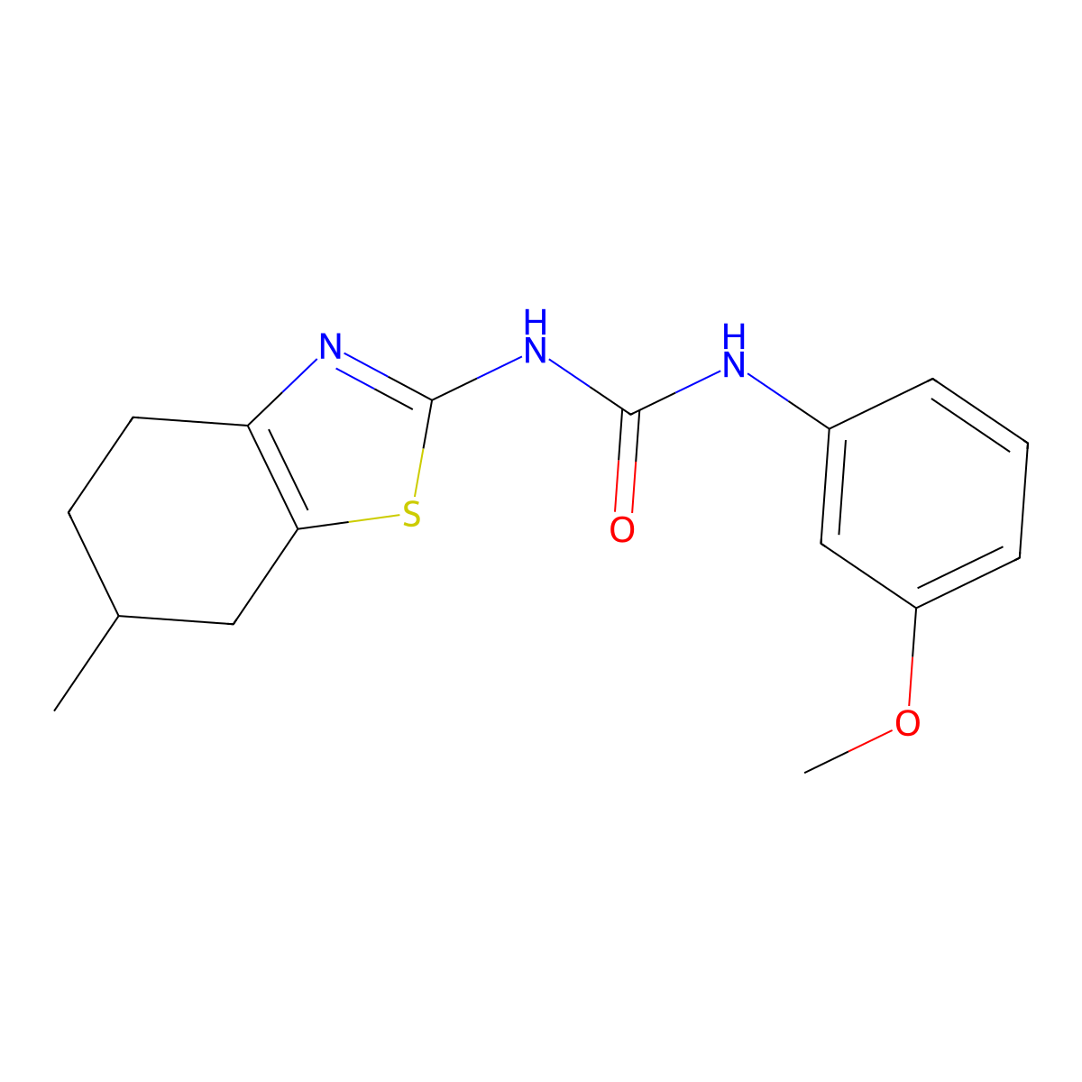 1-(3-Methoxyphenyl)-3-(6-methyl-4,5,6,7-tetrahydro-1,3-benzothiazol-2-yl)urea molecular structure, CAS 327975-76-8