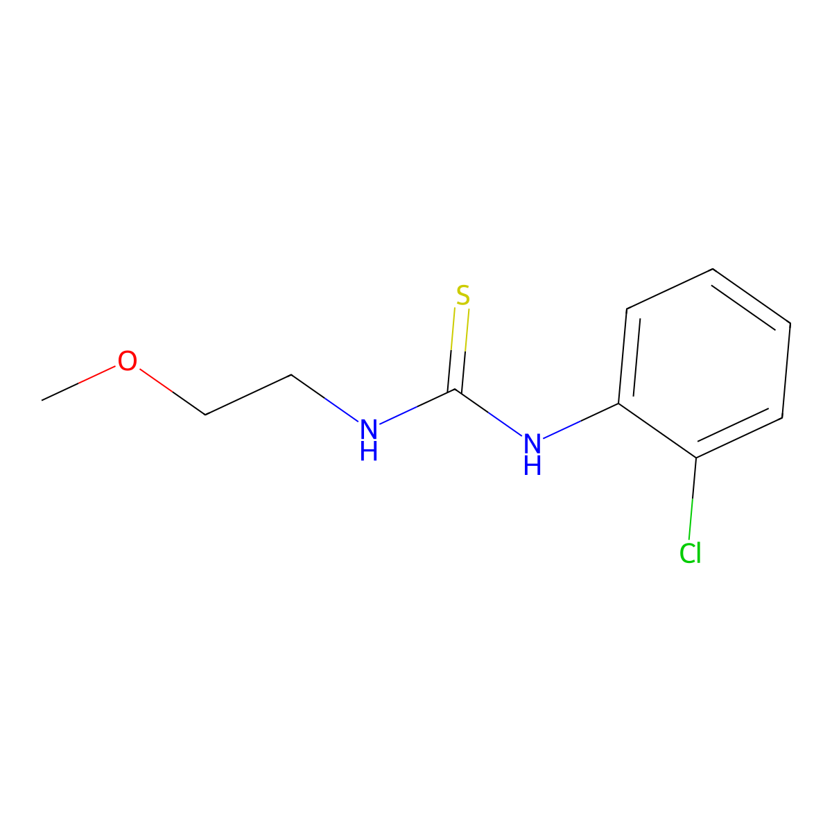 1-(2-Chlorophenyl)-3-(2-methoxyethyl)thiourea molecular structure, CAS 327978-41-6