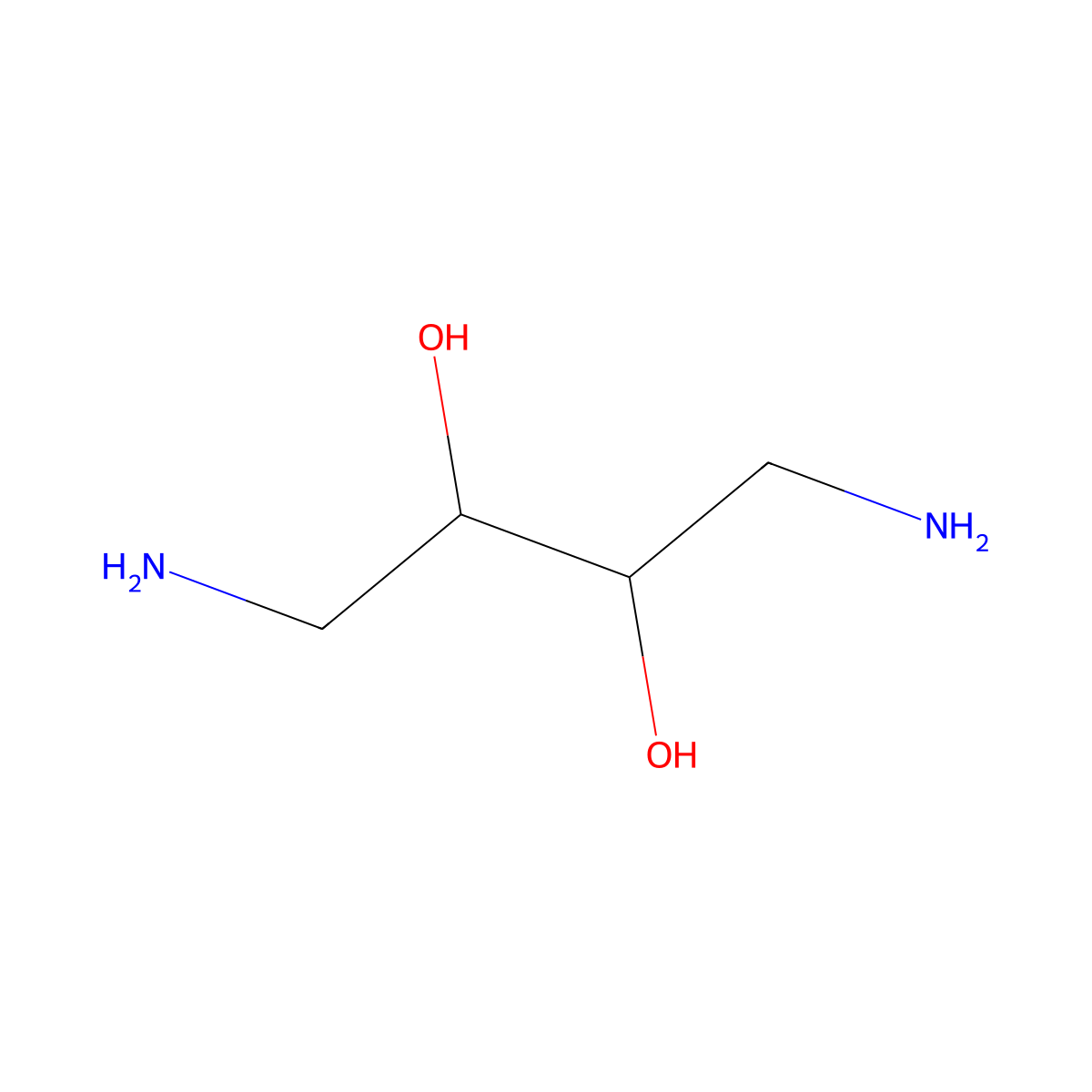 1,4-Diaminobutane-2,3-diol molecular structure, CAS 32798-38-2