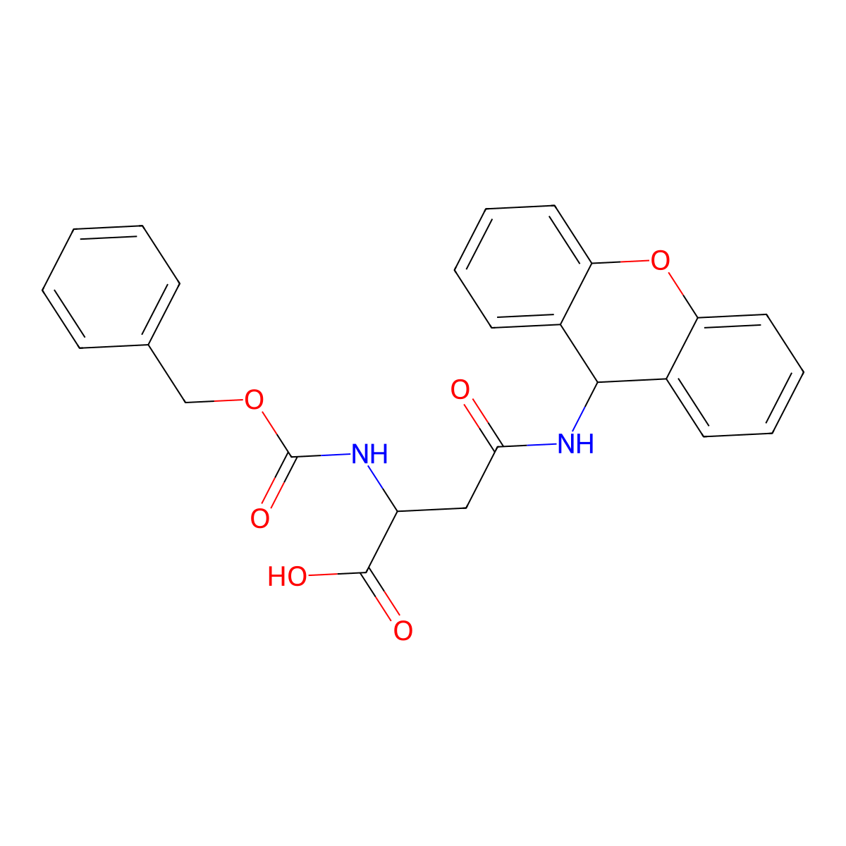 Z-Asn(Xan)-OH molecular structure, CAS 327981-00-0