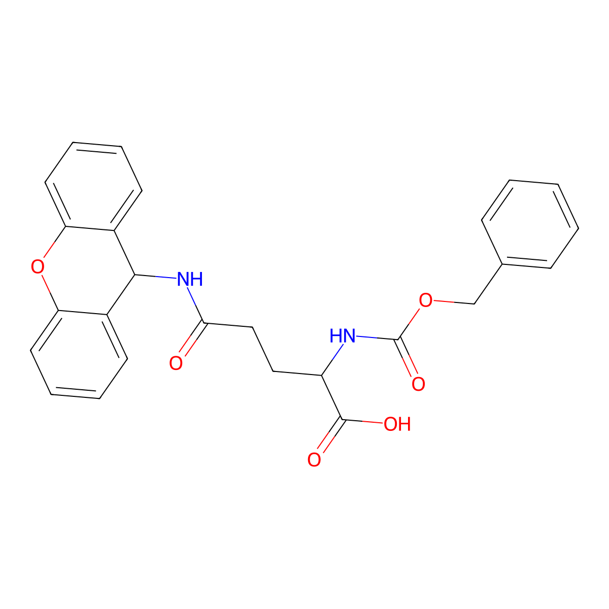 N2-[(Phenylmethoxy)carbonyl]-N-9H-xanthen-9-yl-L-glutamine molecular structure, CAS 327981-01-1
