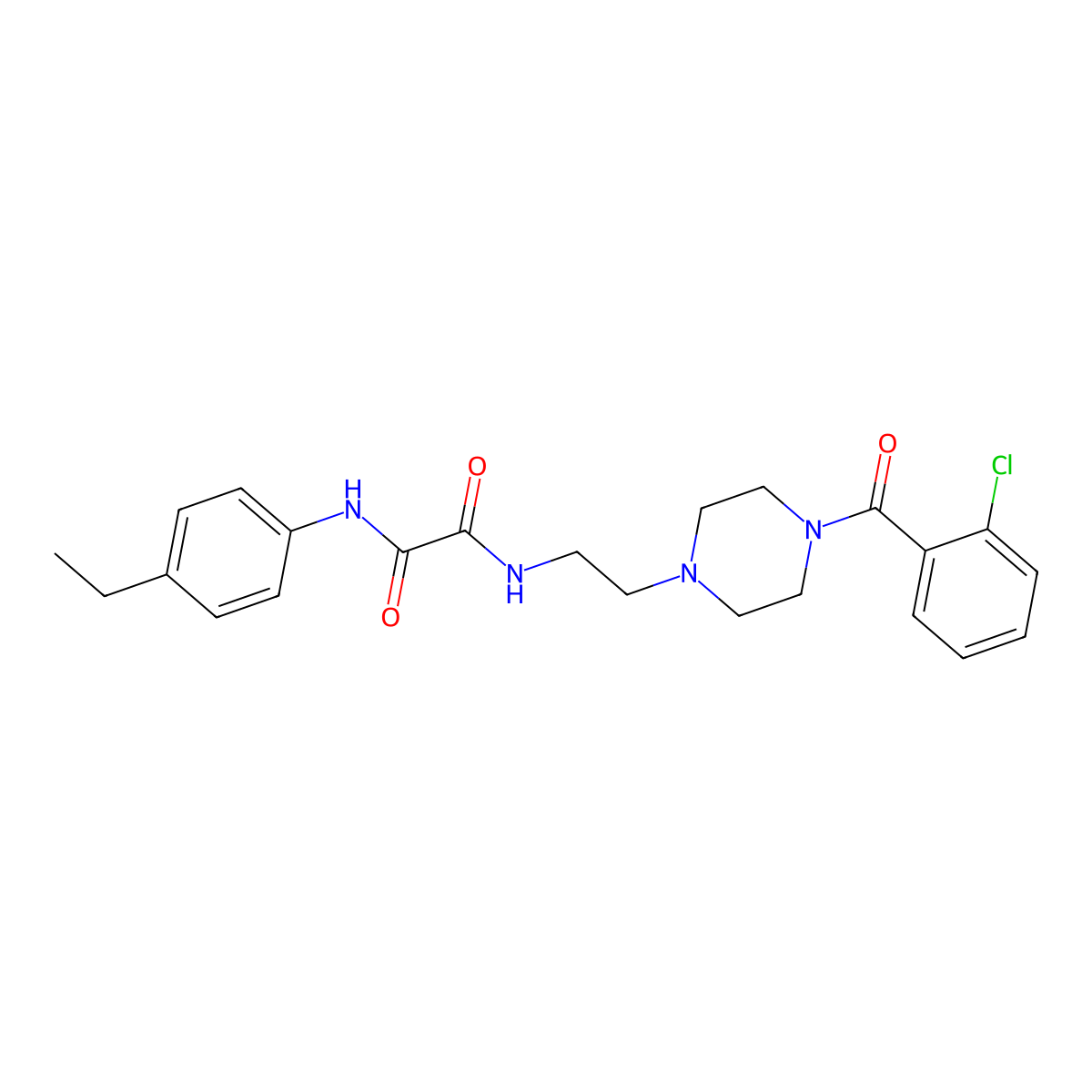 N-[2-[4-(2-chlorobenzoyl)piperazin-1-yl]ethyl]-N'-(4-ethylphenyl)oxamide molecular structure, CAS 327981-91-9
