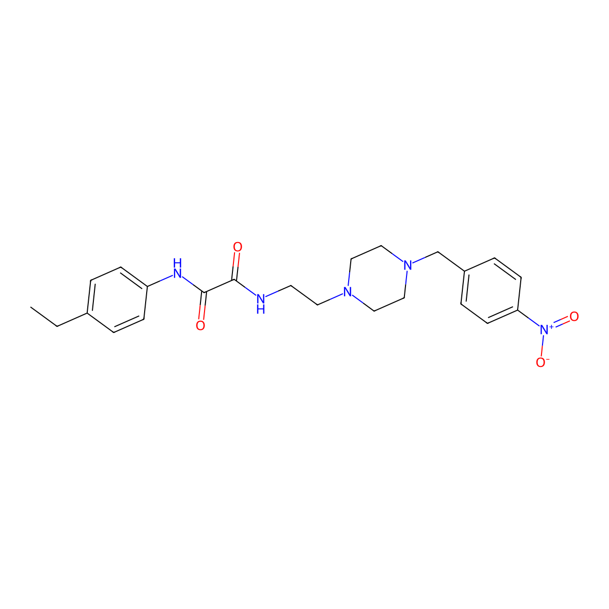 N'-(4-ethylphenyl)-N-[2-[4-[(4-nitrophenyl)methyl]piperazin-1-yl]ethyl]oxamide molecular structure, CAS 327981-94-2