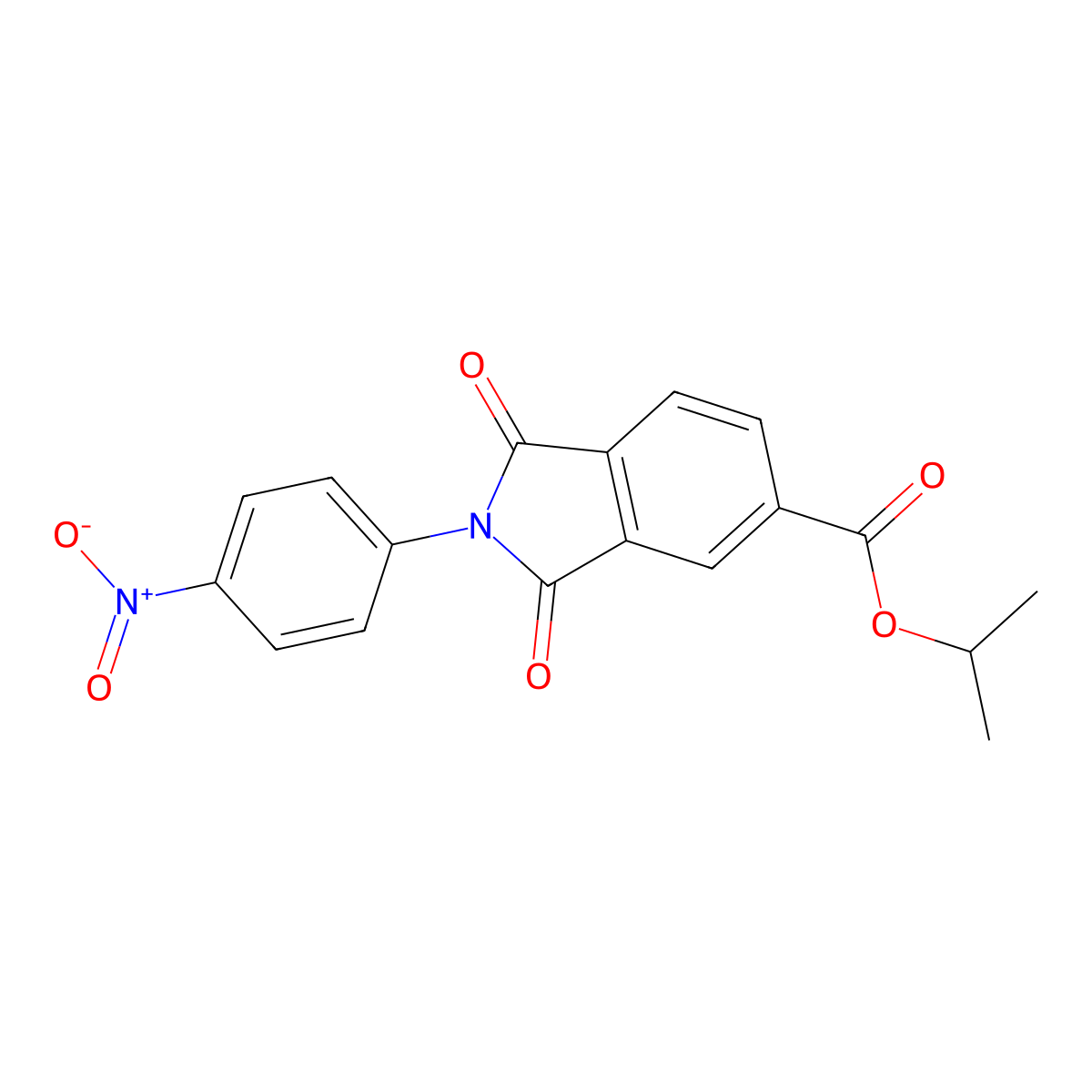Isopropyl 2-{4-nitrophenyl}-1,3-dioxo-5-isoindolinecarboxylate molecular structure, CAS 327982-35-4