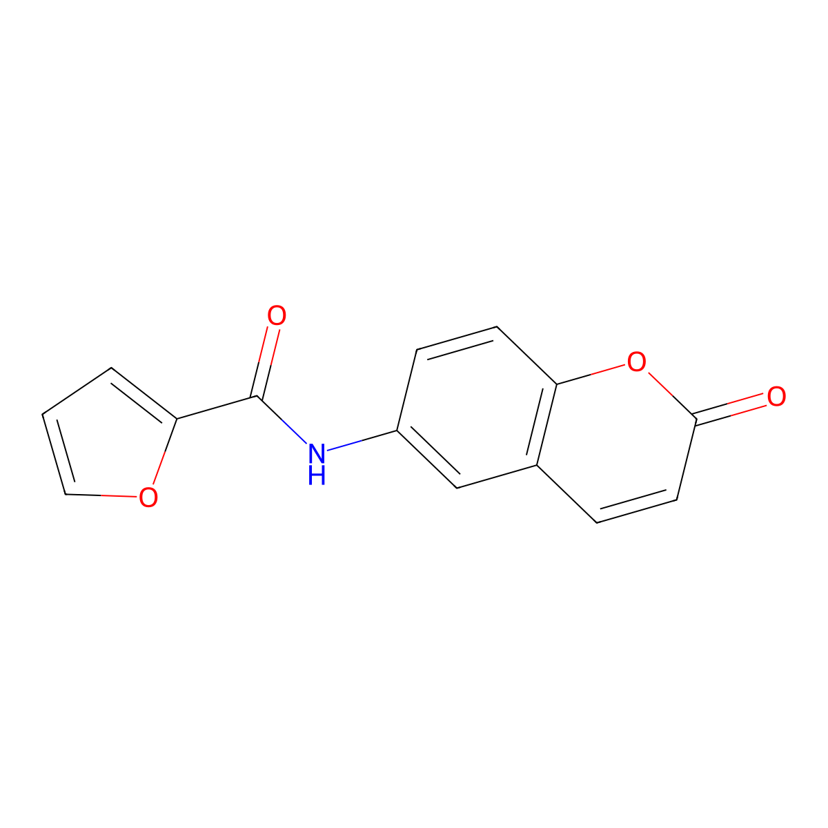 N-(2-oxochromen-6-yl)furan-2-carboxamide molecular structure, CAS 327982-63-8