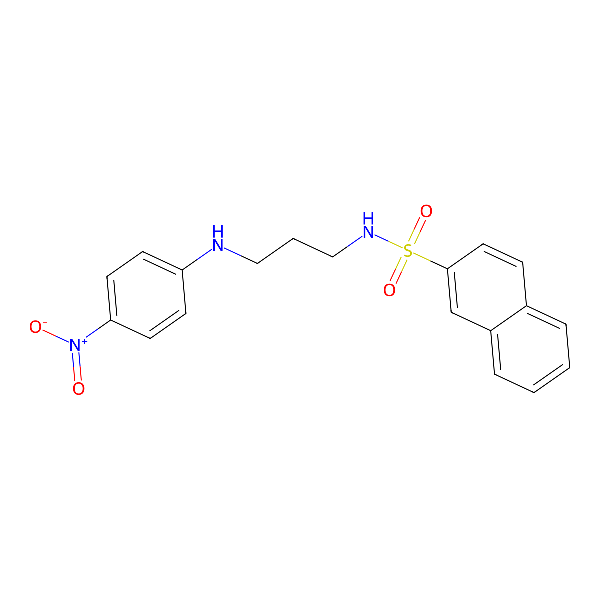 N-[3-(4-nitroanilino)propyl]naphthalene-2-sulfonamide molecular structure, CAS 327982-99-0