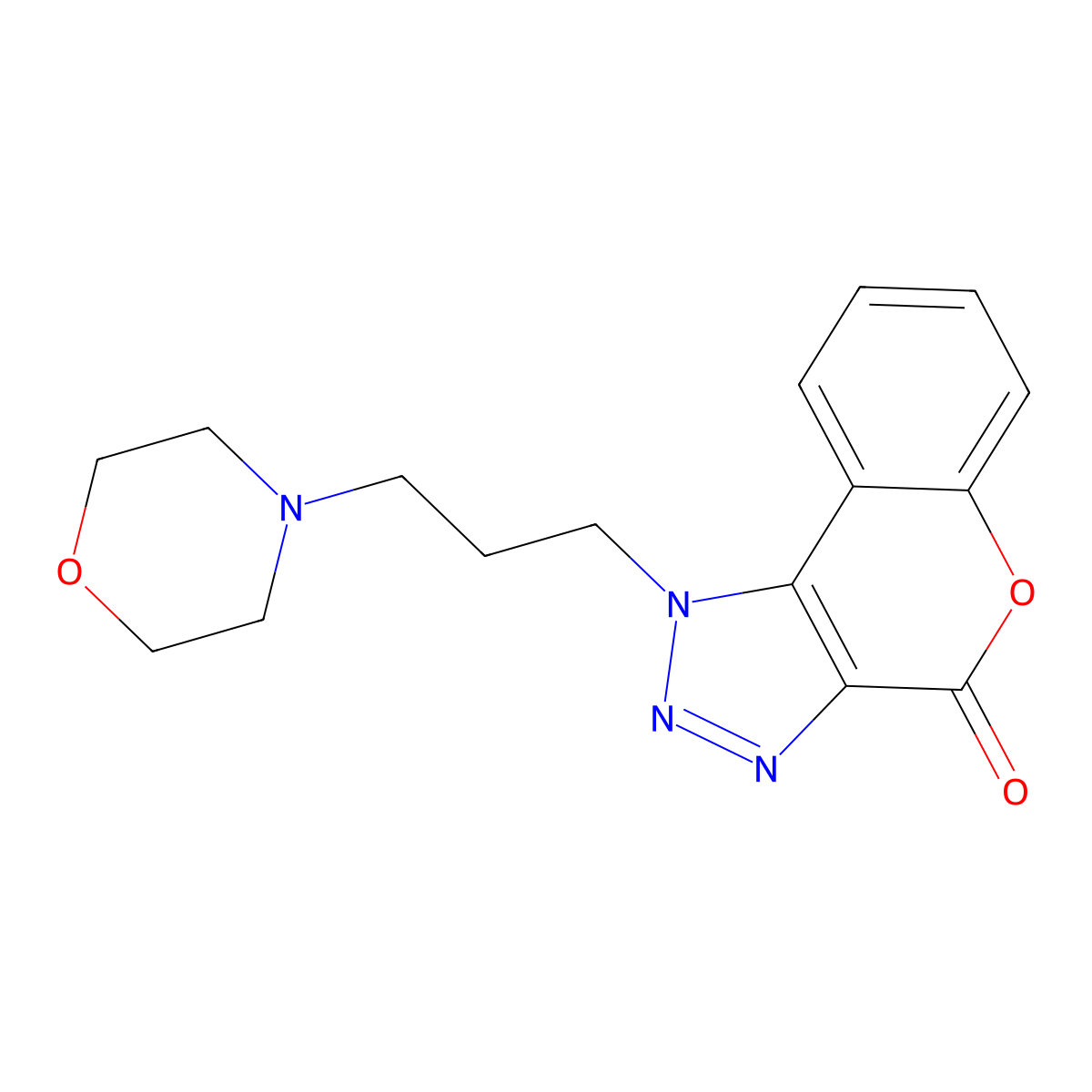 1-(3-Morpholin-4-ylpropyl)chromeno[3,4-d]triazol-4-one molecular structure, CAS 327983-59-5