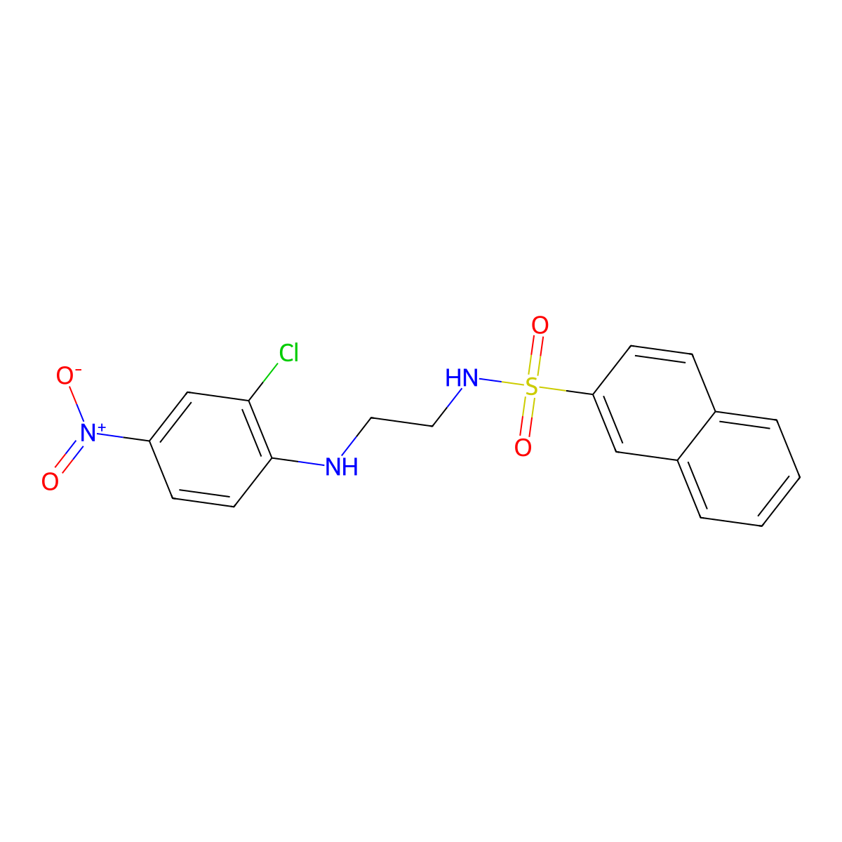 N-[2-(2-chloro-4-nitroanilino)ethyl]naphthalene-2-sulfonamide molecular structure, CAS 327983-70-0