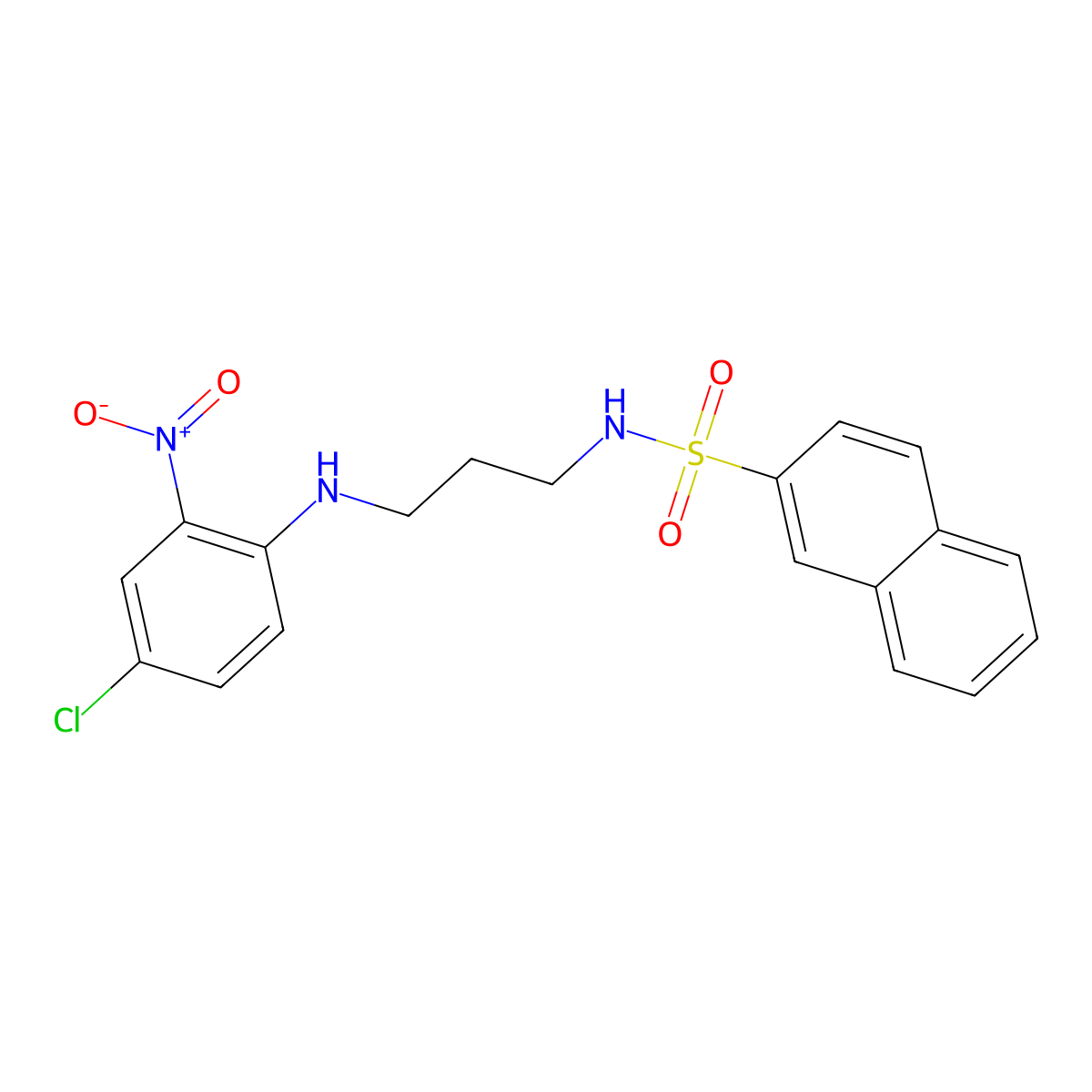 N-[3-(4-chloro-2-nitroanilino)propyl]naphthalene-2-sulfonamide molecular structure, CAS 327983-71-1