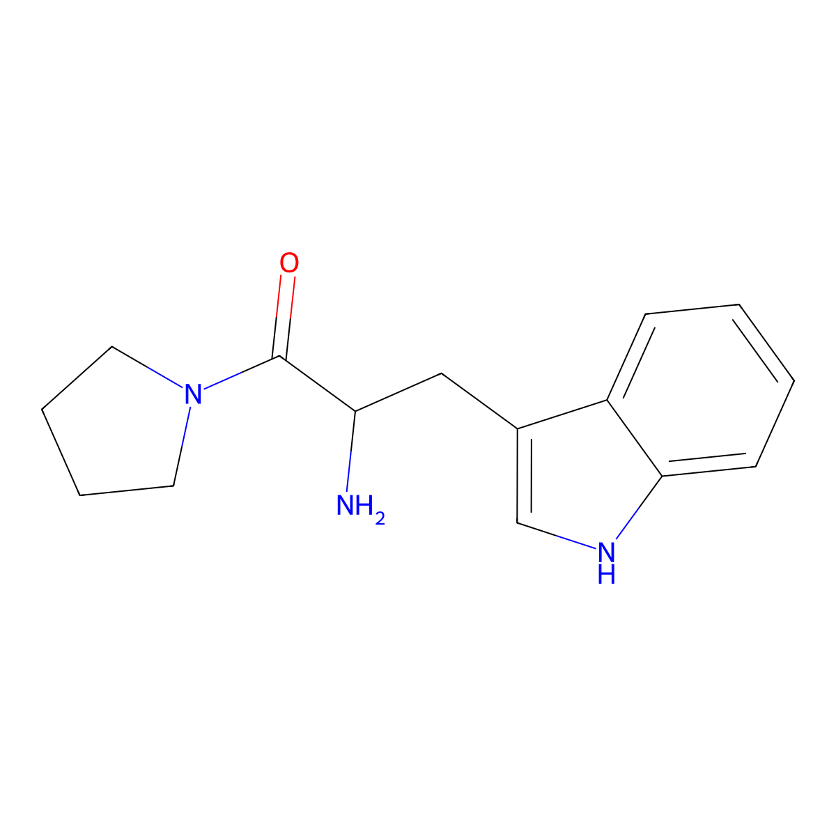 (2S)-2-amino-3-(1H-indol-3-yl)-1-pyrrolidin-1-ylpropan-1-one molecular structure, CAS 327983-79-9