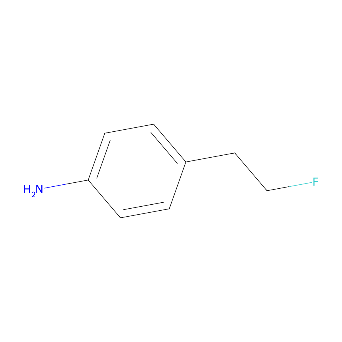 4-(2-Fluoroethyl)aniline molecular structure, CAS 327985-14-8
