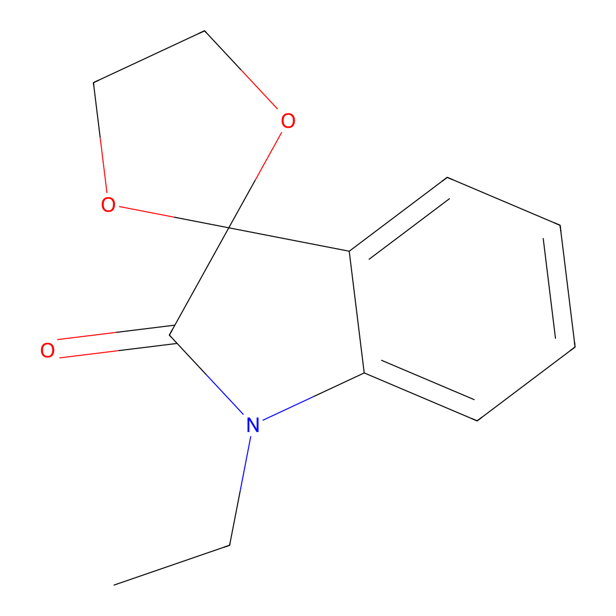 1'-Ethylspiro[1,3-dioxolane-2,3'-indole]-2'-one molecular structure, CAS 327986-55-0