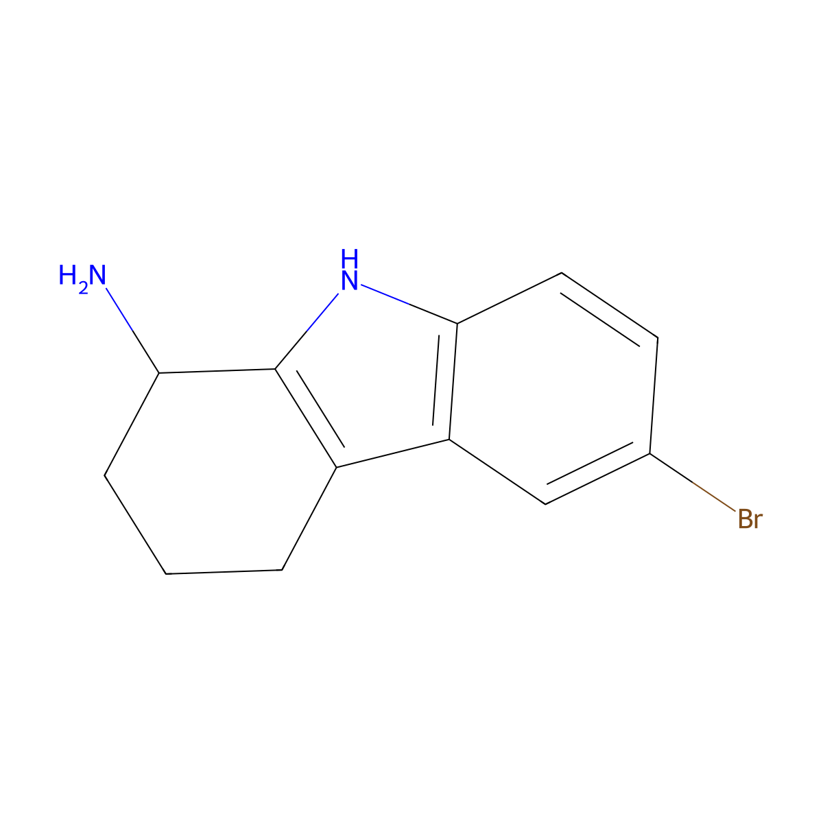 6-bromo-2,3,4,9-tetrahydro-1H-carbazol-1-amine molecular structure, CAS 327990-62-5