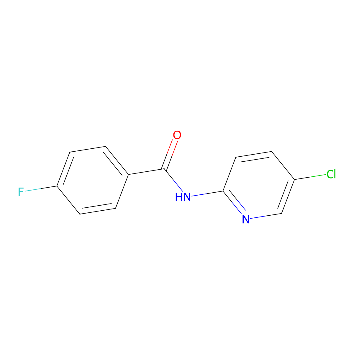 N-(5-chloropyridin-2-yl)-4-fluorobenzamide molecular structure, CAS 327991-18-4