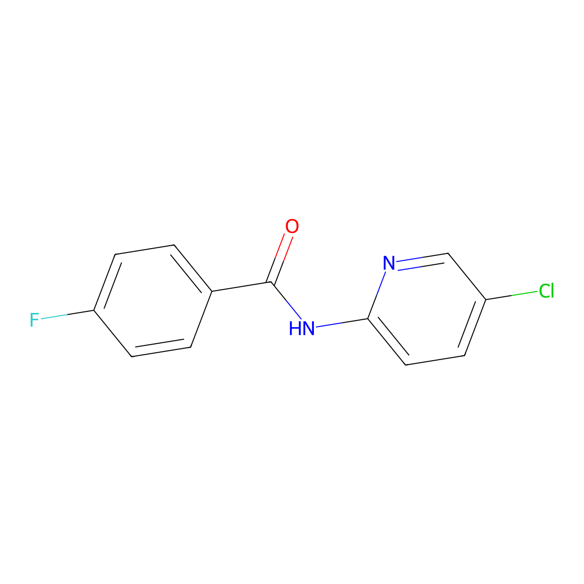 N-(5-chloropyridin-2-yl)-4-fluorobenzamide molecular structure, CAS 327991-18-4