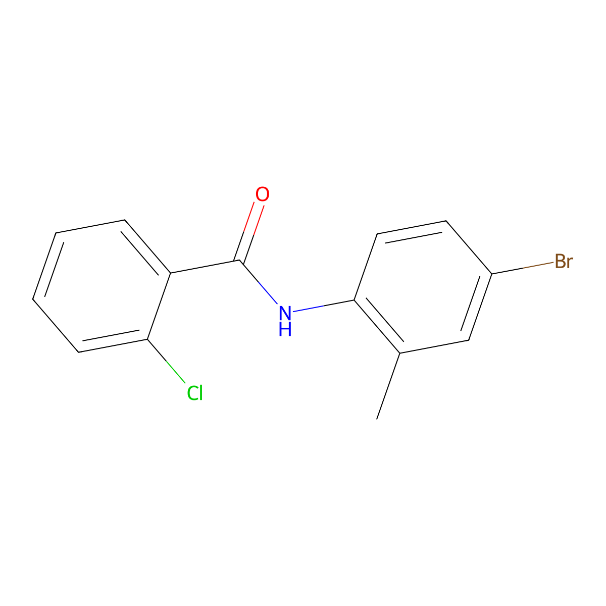 N-(4-bromo-2-methylphenyl)-2-chlorobenzamide molecular structure, CAS 327991-20-8