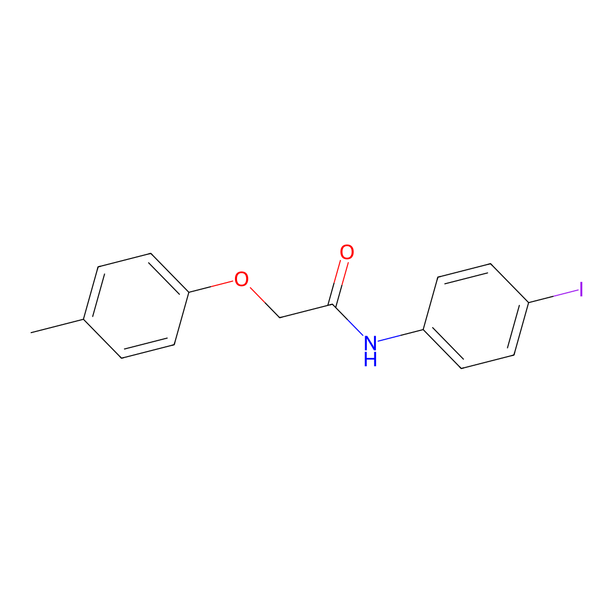 N-(4-iodophenyl)-2-(4-methylphenoxy)acetamide molecular structure, CAS 327991-36-6