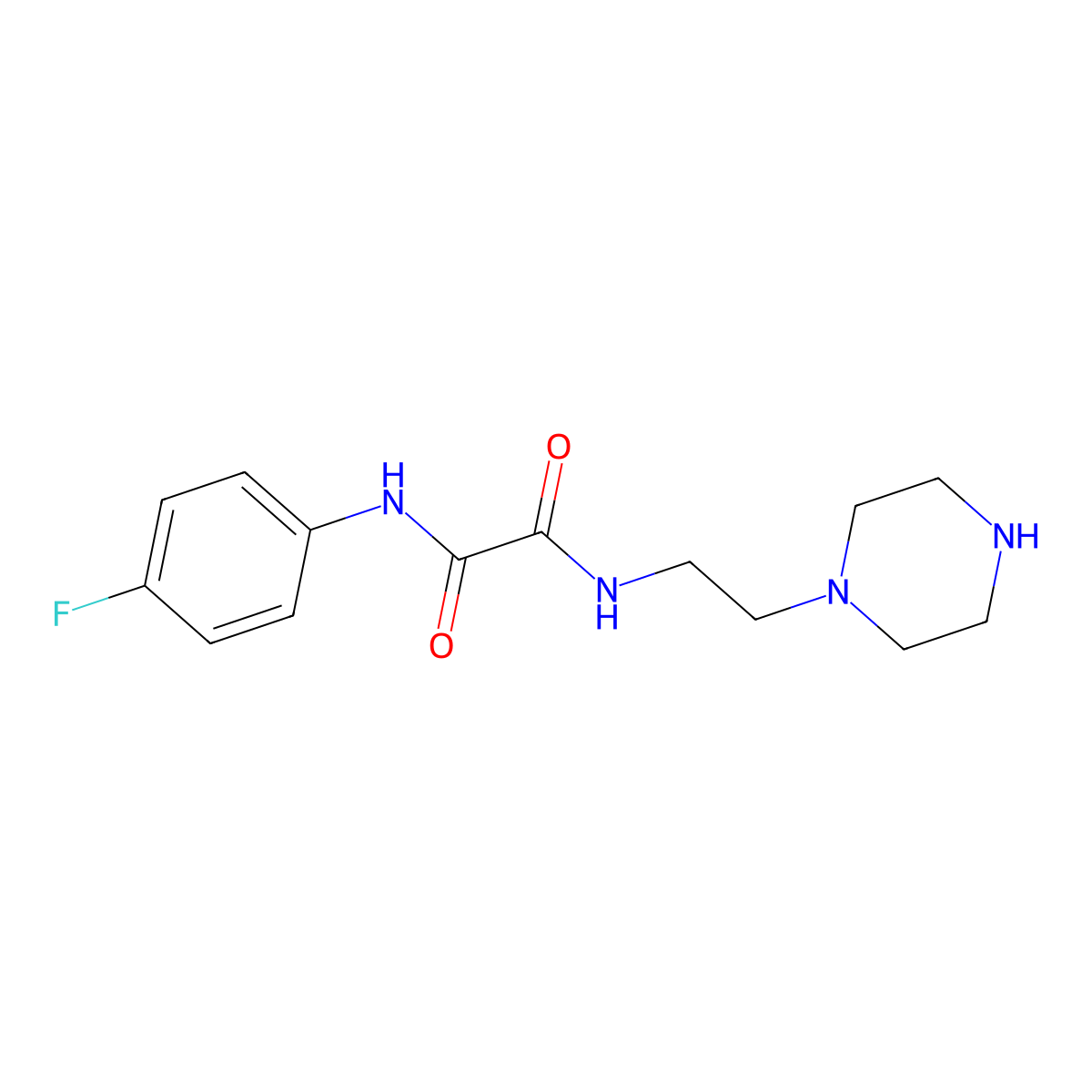 N-(4-fluorophenyl)-N'-[2-(piperazin-1-yl)ethyl]ethanediamide molecular structure, CAS 327992-19-8