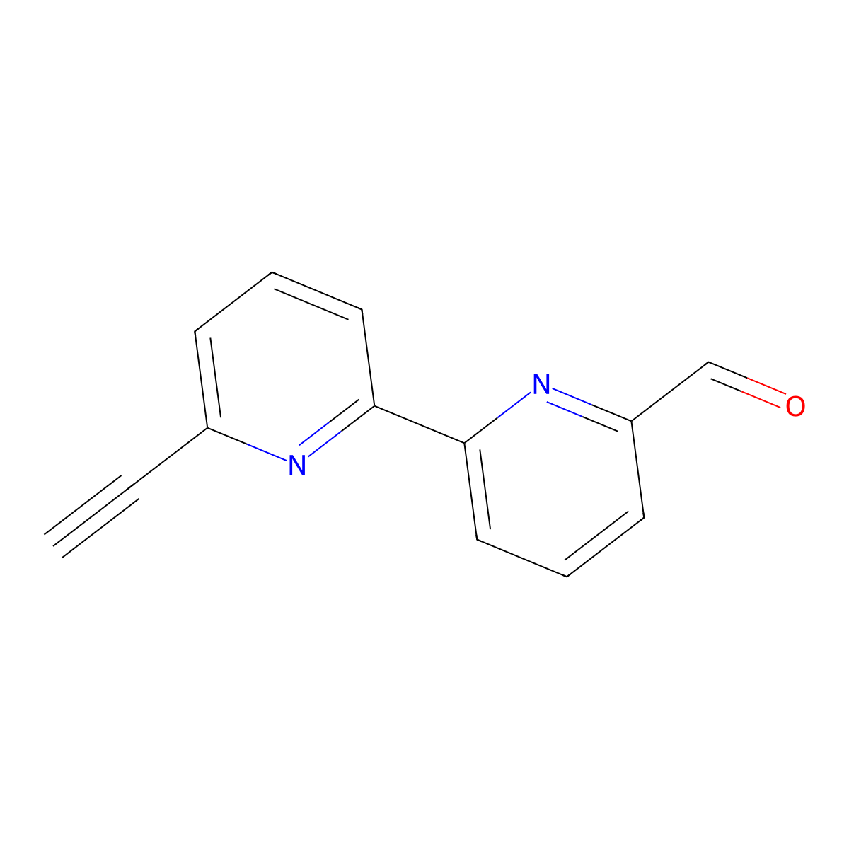 6'-Ethynyl-[2,2'-bipyridine]-6-carbaldehyde molecular structure, CAS 327994-98-9