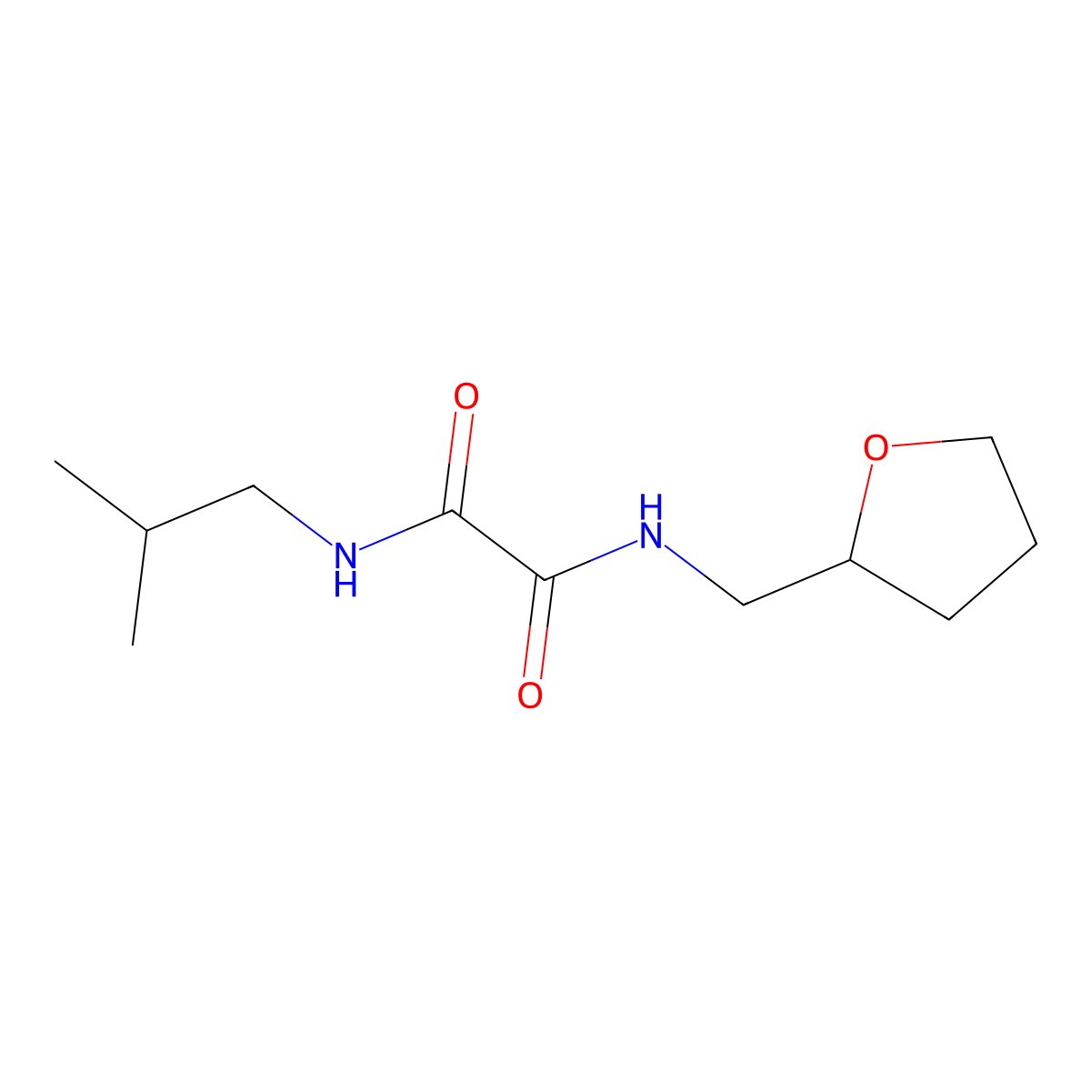 N'-(2-methylpropyl)-N-(oxolan-2-ylmethyl)oxamide molecular structure, CAS 327998-93-6
