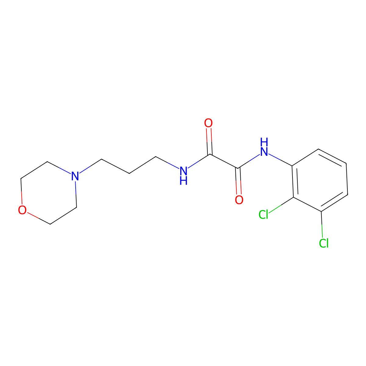N'-(2,3-dichlorophenyl)-N-(3-morpholin-4-ylpropyl)oxamide molecular structure, CAS 327999-28-0