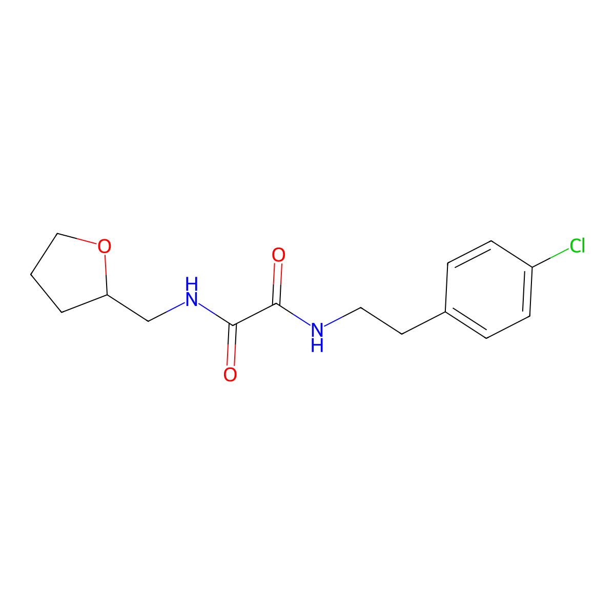 N-[2-(4-chlorophenyl)ethyl]-N'-(oxolan-2-ylmethyl)oxamide molecular structure, CAS 327999-32-6