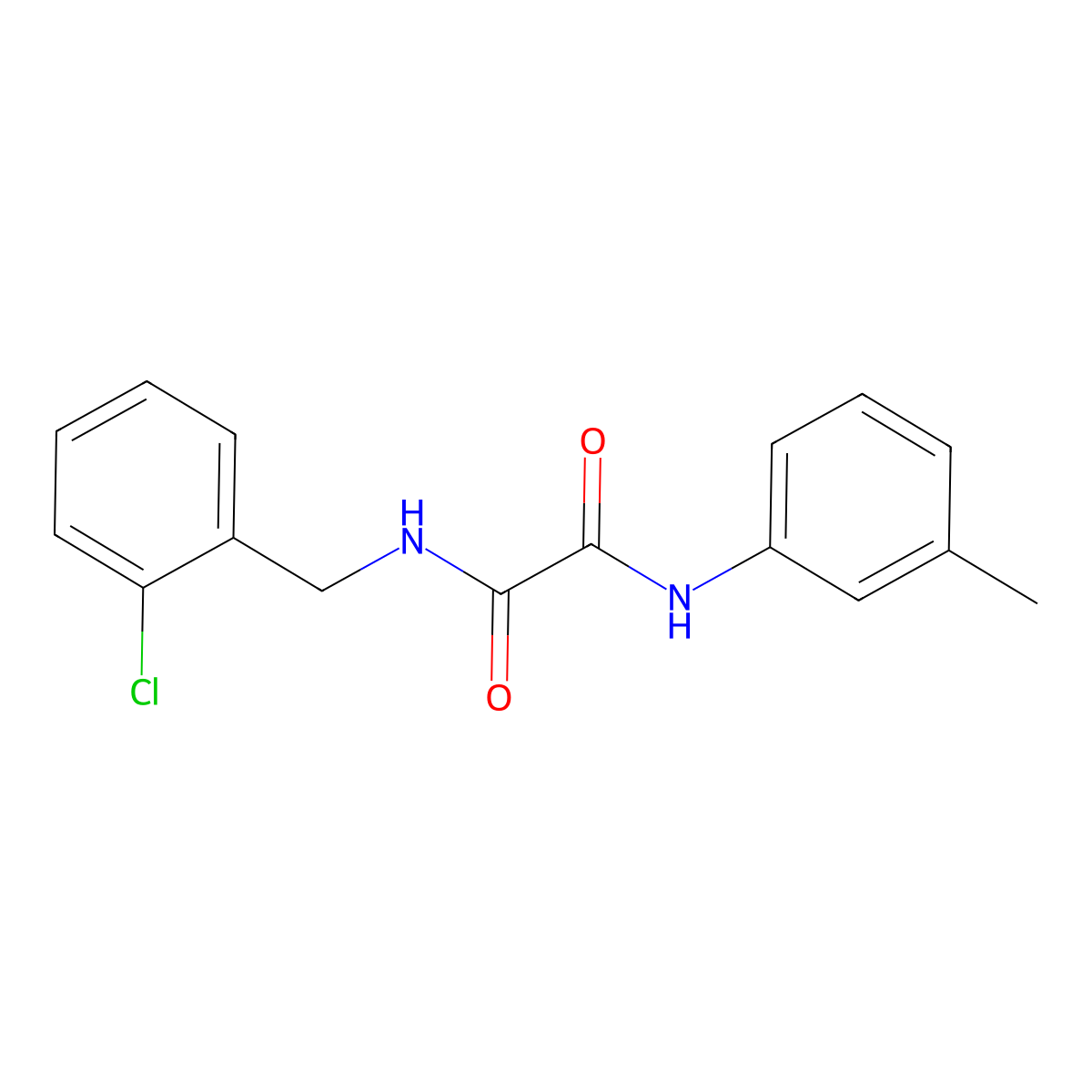 N-[(2-chlorophenyl)methyl]-N'-(3-methylphenyl)oxamide molecular structure, CAS 327999-51-9