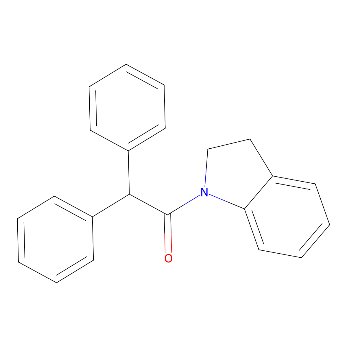 1-(2,3-Dihydroindol-1-yl)-2,2-diphenylethanone molecular structure, CAS 327999-67-7