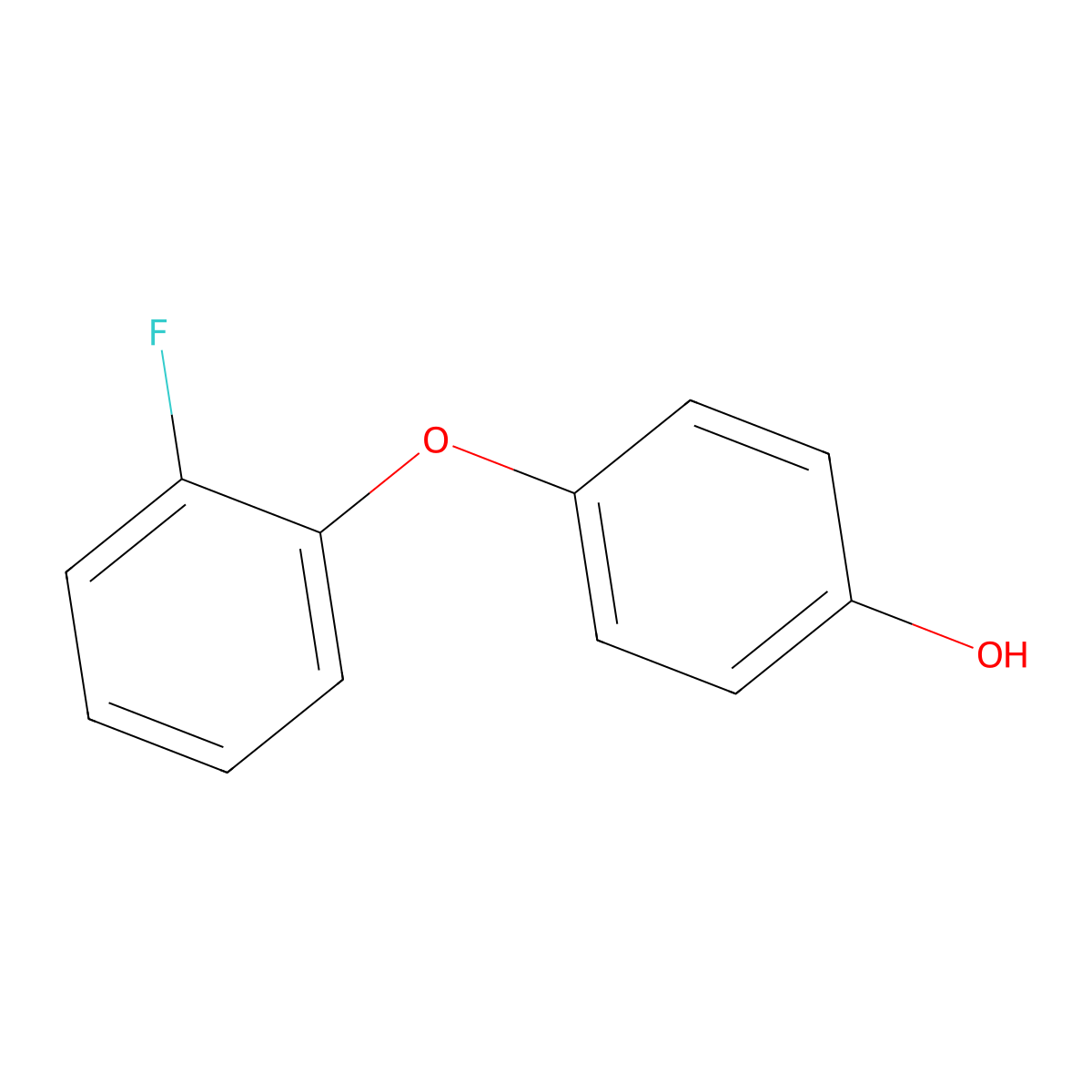4-(2-Fluorophenoxy)phenol molecular structure, CAS 328-21-2