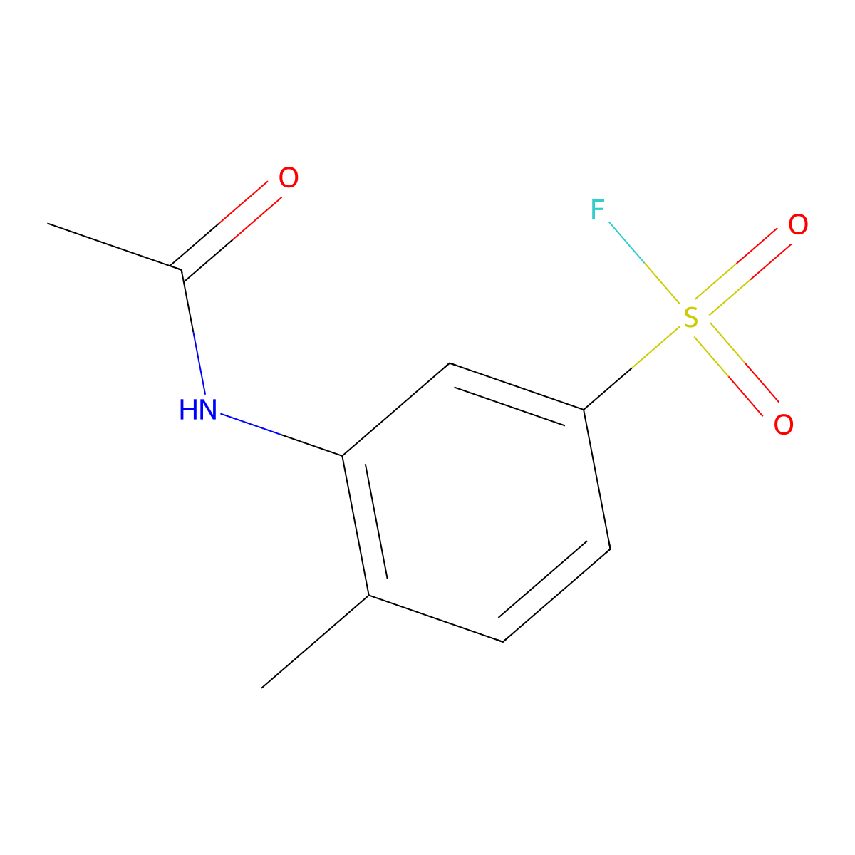 3-Acetamido-4-methylbenzene-1-sulfonyl fluoride molecular structure, CAS 328-25-6